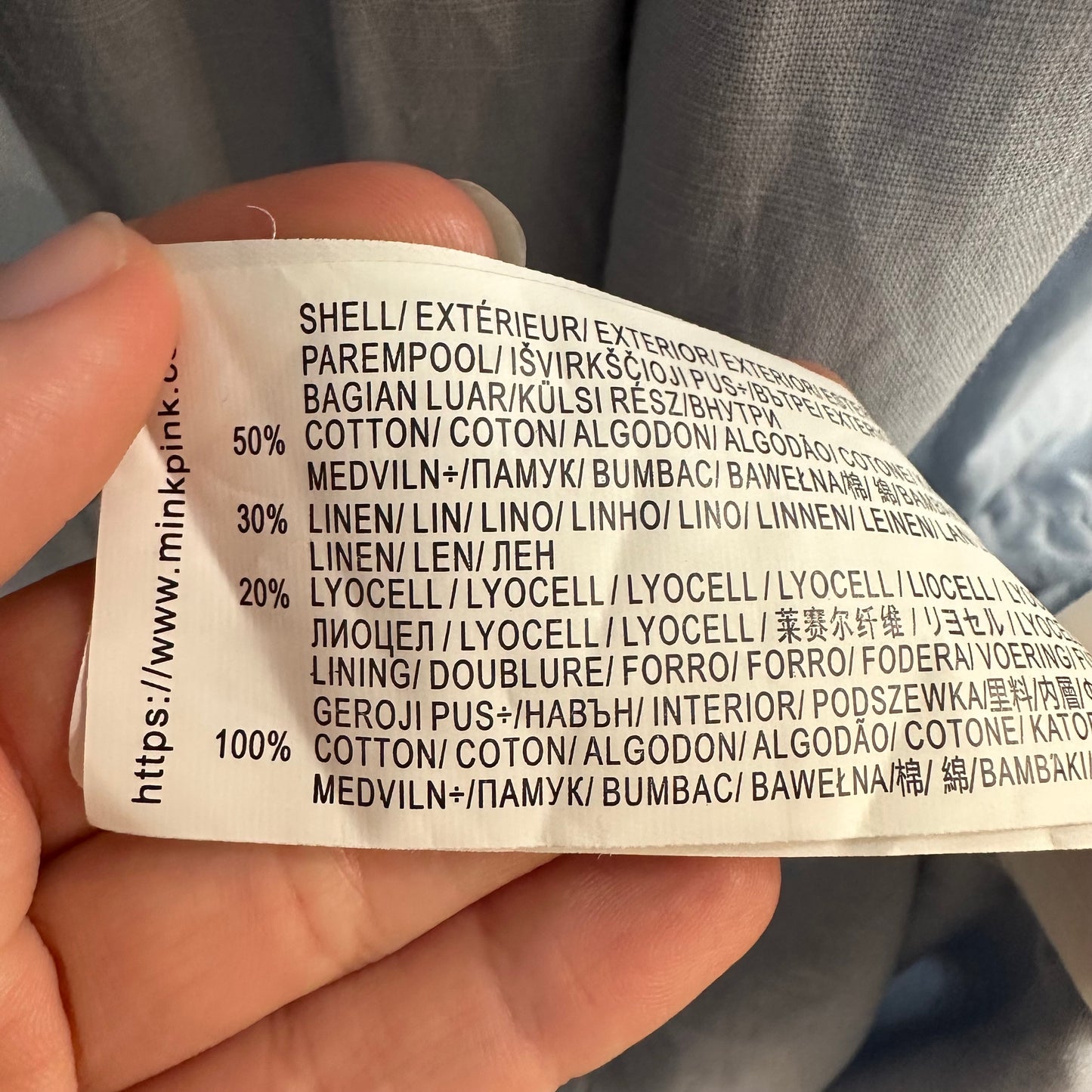 Minkpink Azalea Dress Blue Midi Tiered Puff Sleeve Smocked Large