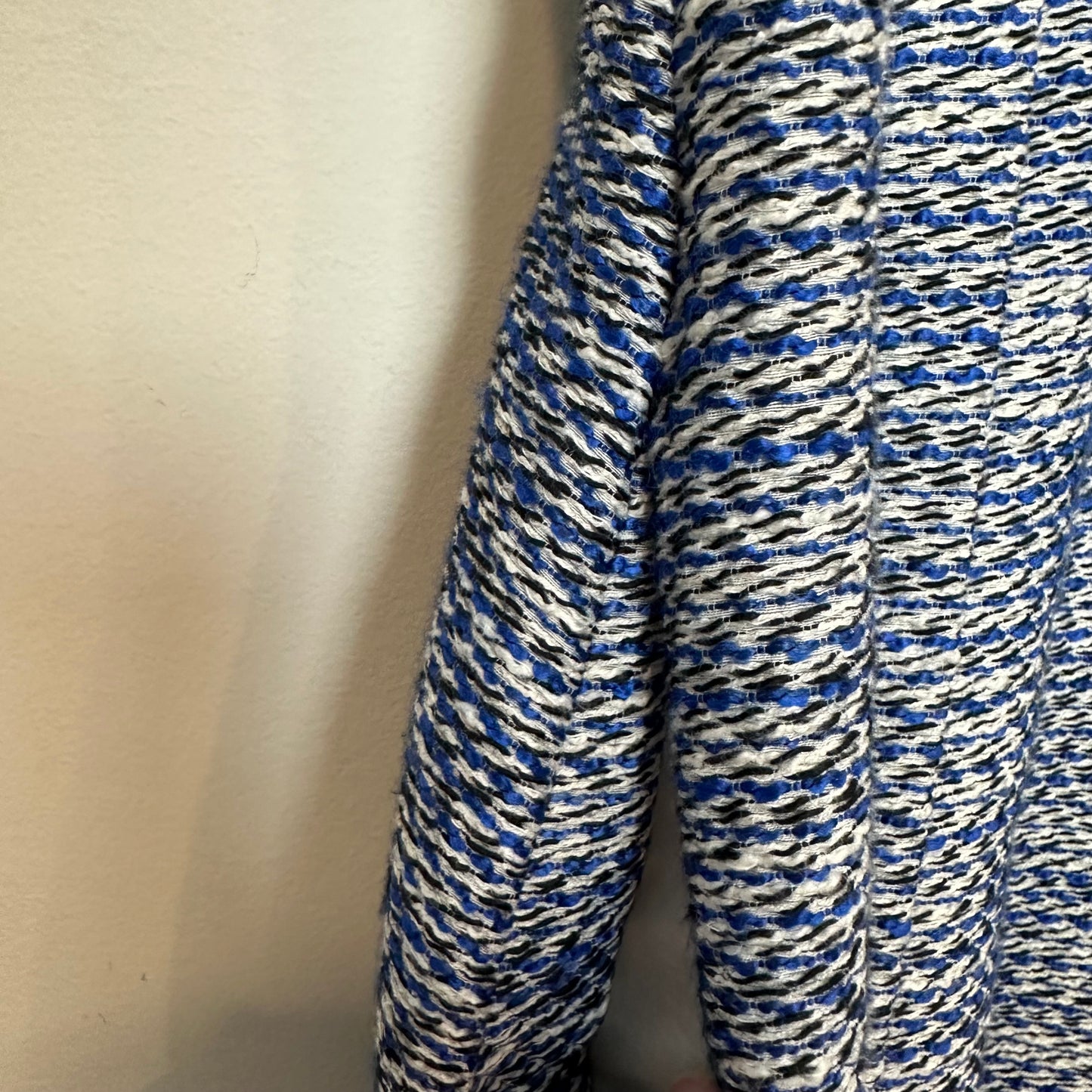 Shoshanna Blue Bell Tweed Dress Sleeveless Blue White Fit and Flare 6