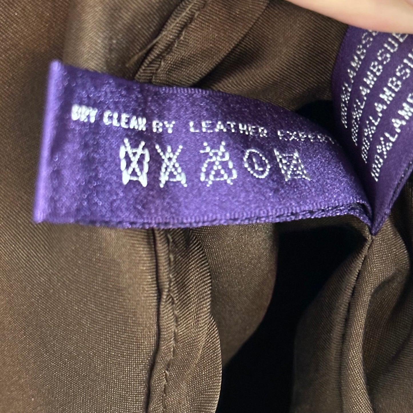 Ralph Lauren Collection Purple Label Lambsuede leather Dress Brown Made in the USA