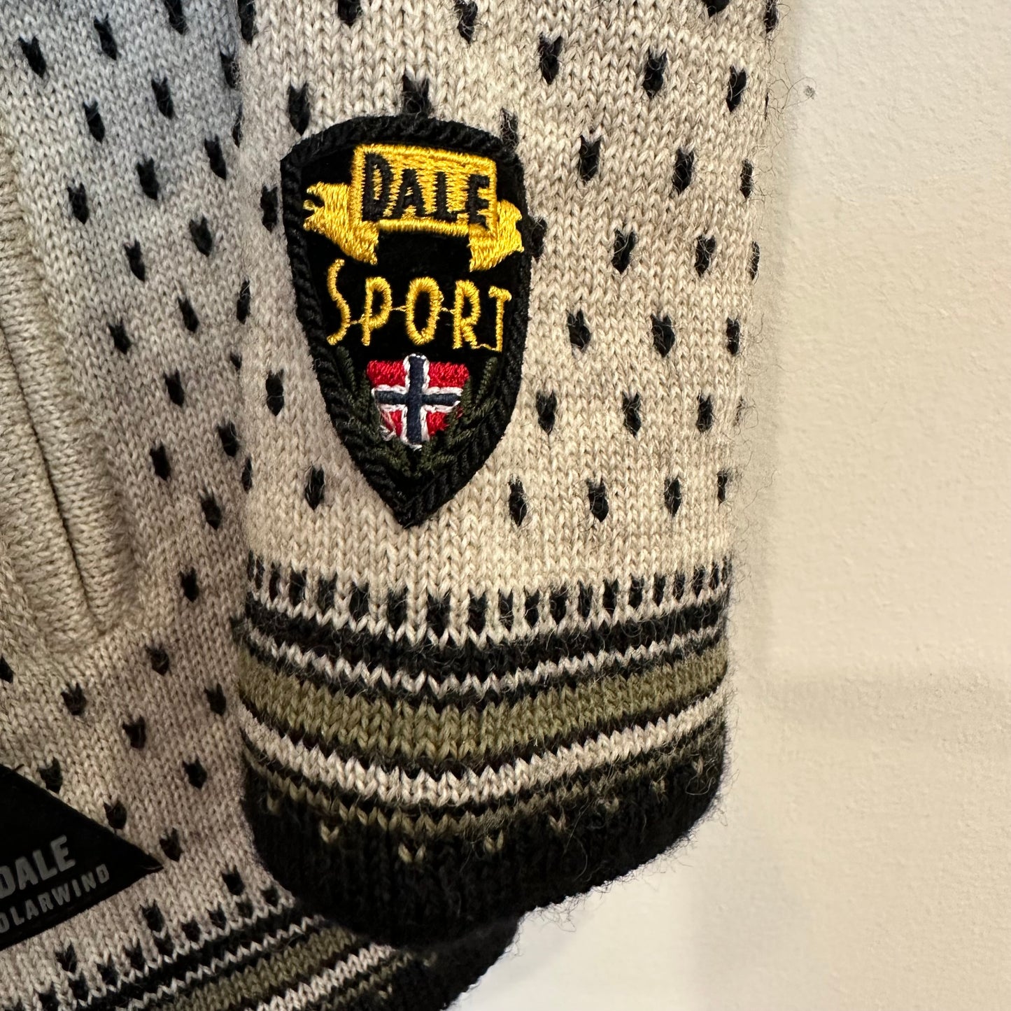 Dale of Norway Polarwind Vail Sweater Half-Zip Wool Fair Isle Knit Dale Sport Medium