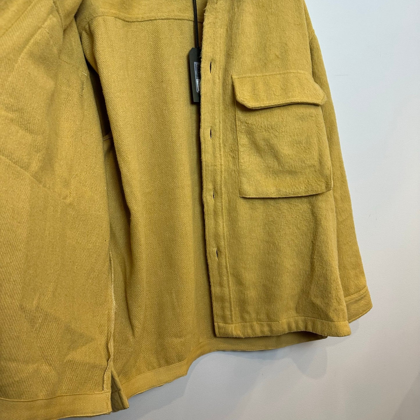NWT Allsaints Colton Shirt Overshirt Shacket Shirt Jacket Oversized Yellow Small