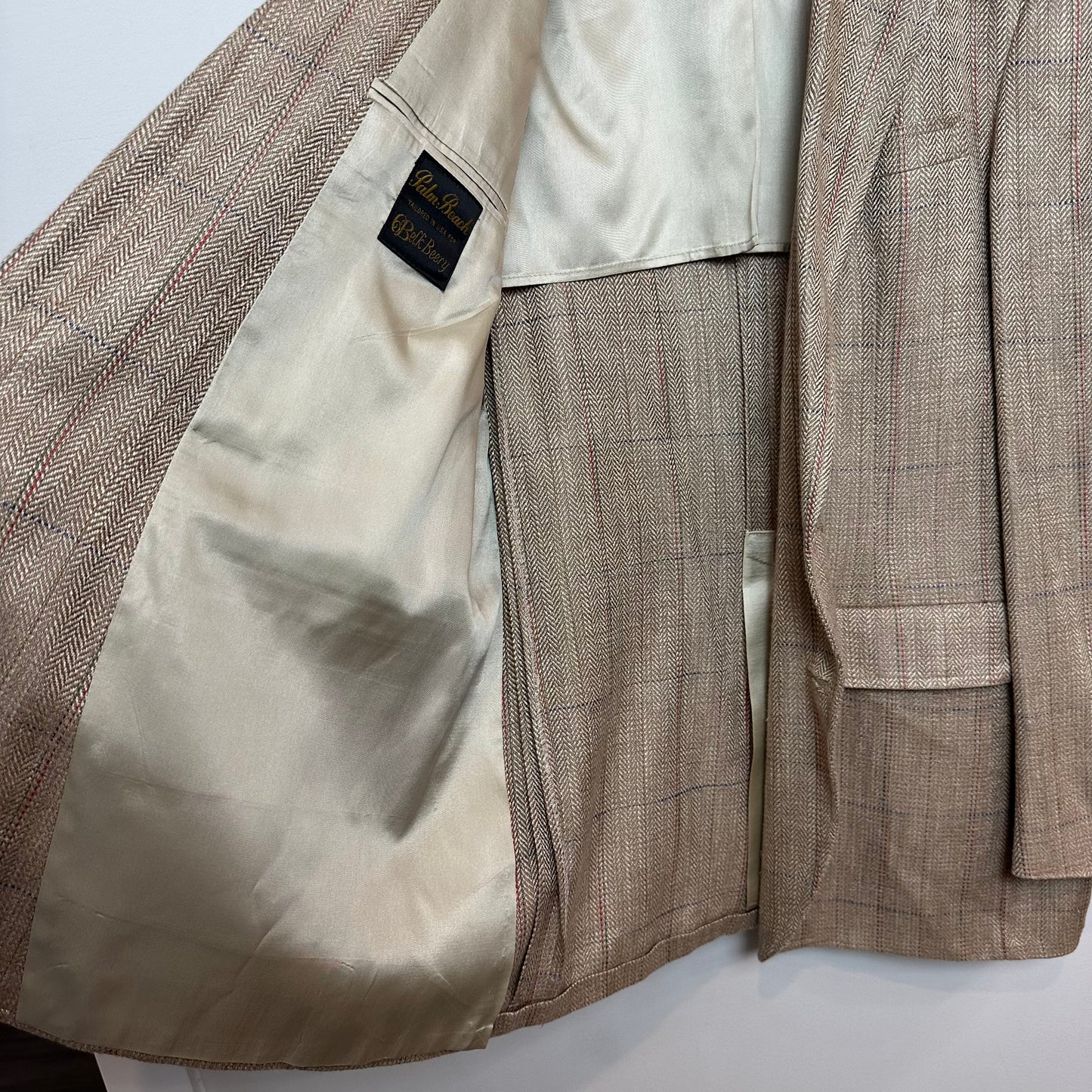 Vintage 70s Palm Beach Belk Beery Blazer Tweed Sport Coat Union Made 44