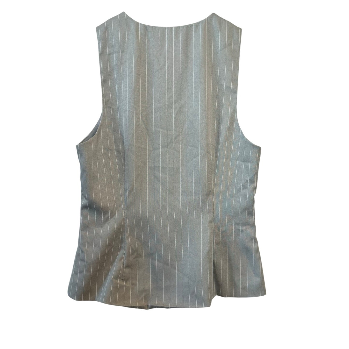 Revolve All The Ways Jianna Vest Top Grey White Pinstripes Suiting Button Medium