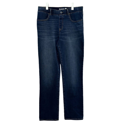 Betabrand Straight-Leg 4-Pocket Yoga Denim Jeans Stretch Jegging High Rise Large