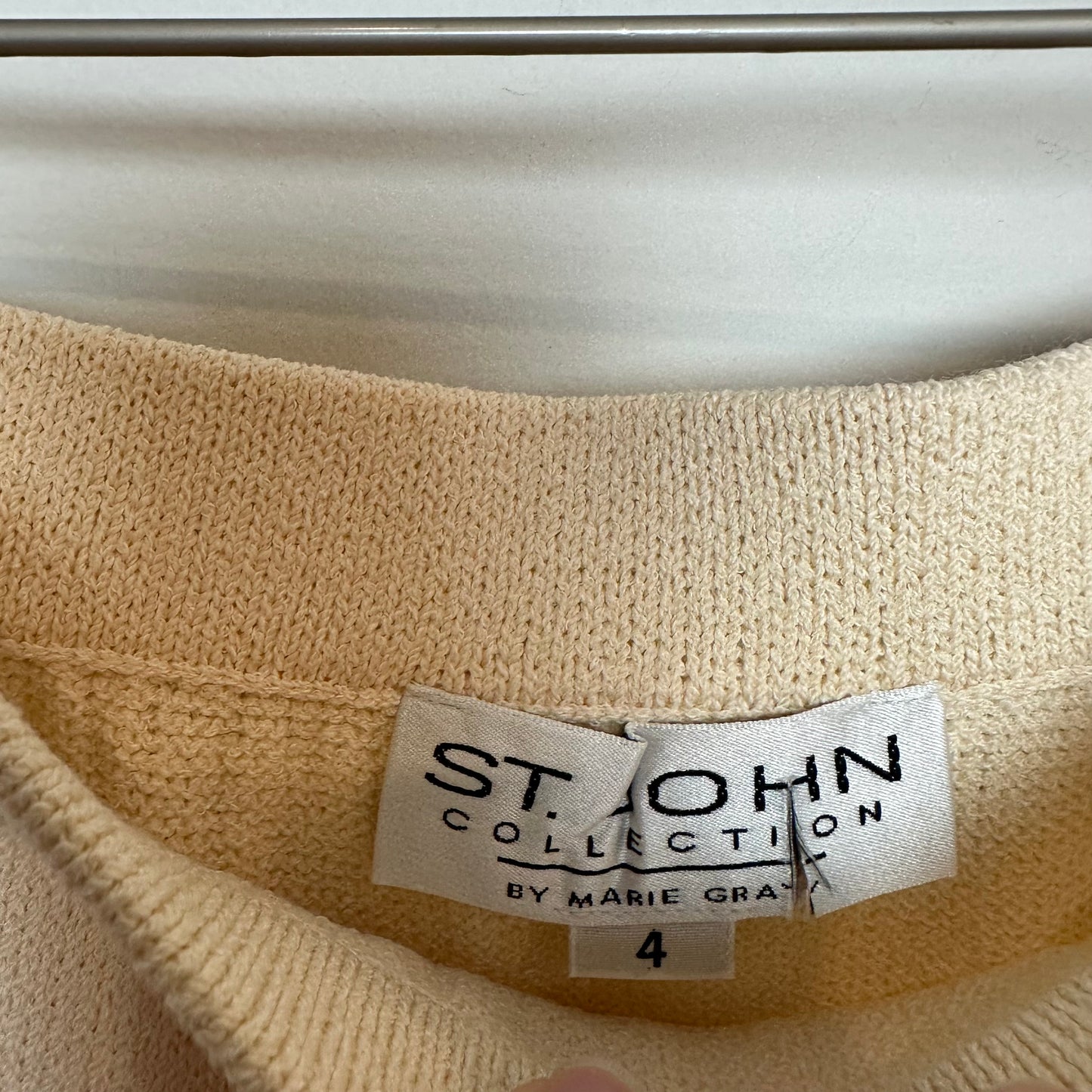 Vintage St. John Collection by Marie Gray Skirt Santana Knit Cream 4