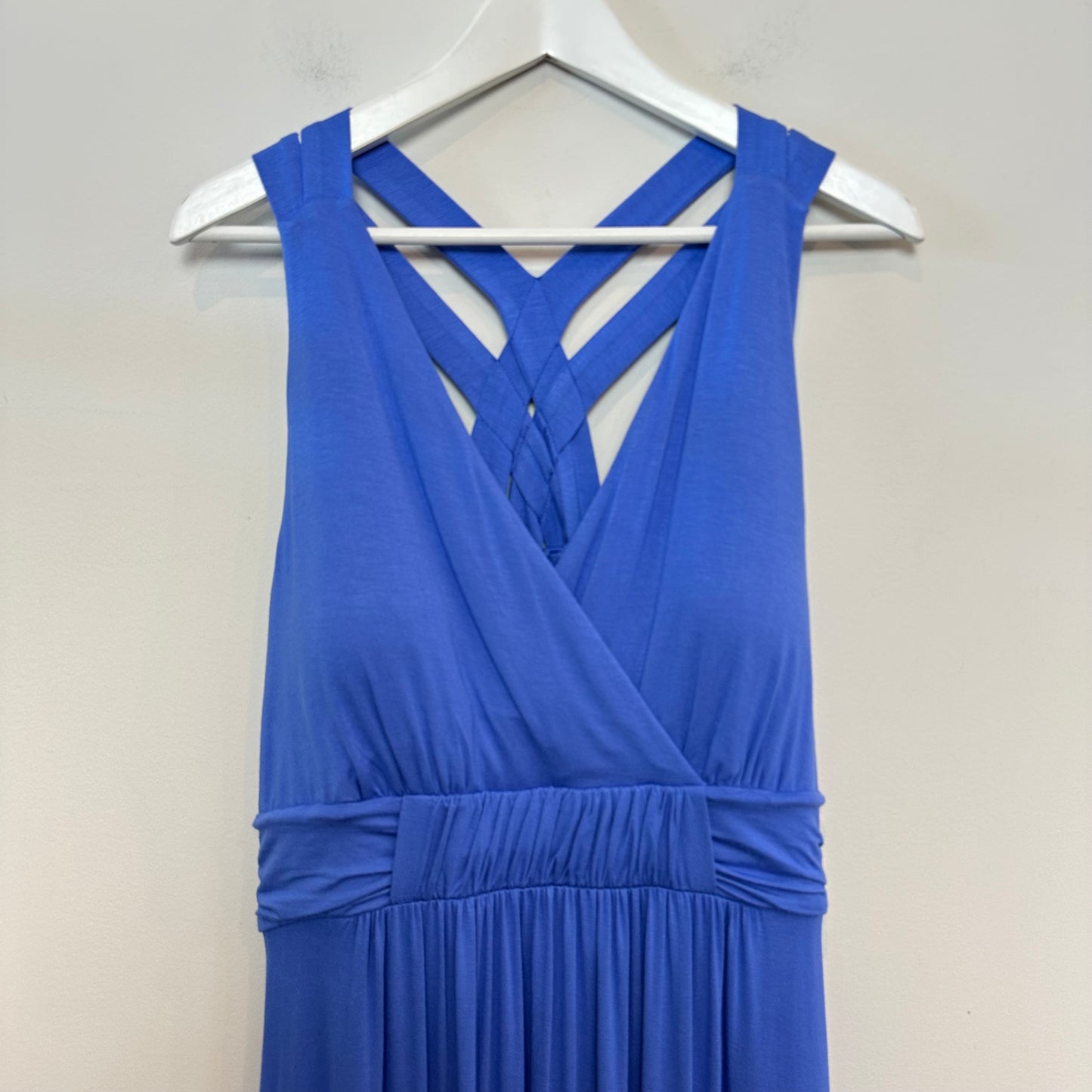 NWT Soma Soft Jersey Cross Back Maxi Bra Dress Blue Sleeveless Lounge Large