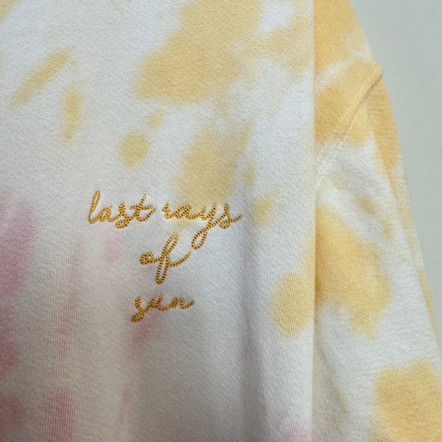 Billabong Surf Vibe Sweatshirt Tie Dye Crewneck Last Rays of Sun Terry Cloth Large