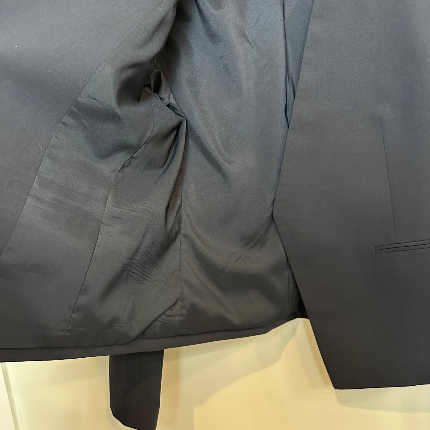 Theory Lanai Open Blazer Sevona Stretch Wool Dark Navy Blue 12