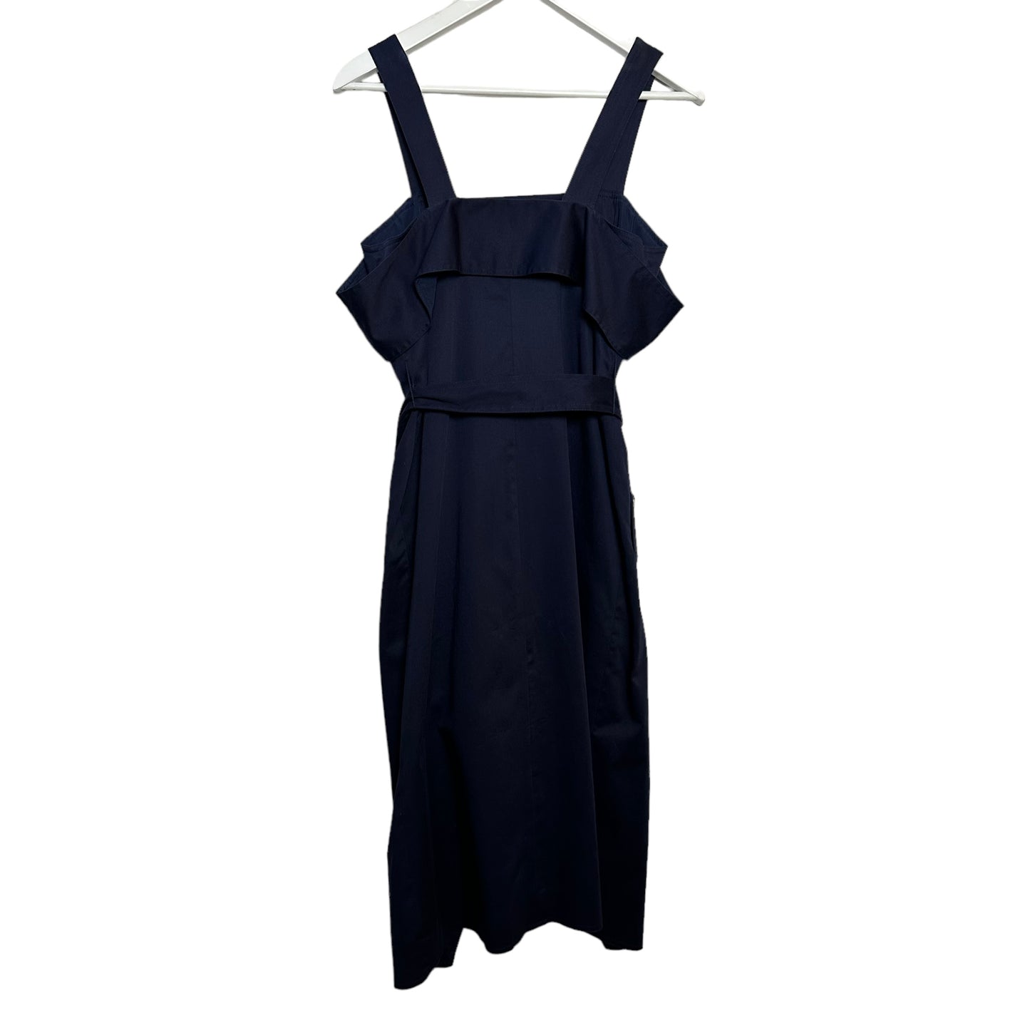 C/MEO Collective Framework Dress Navy Blue Midi Double Breasted Trench Small