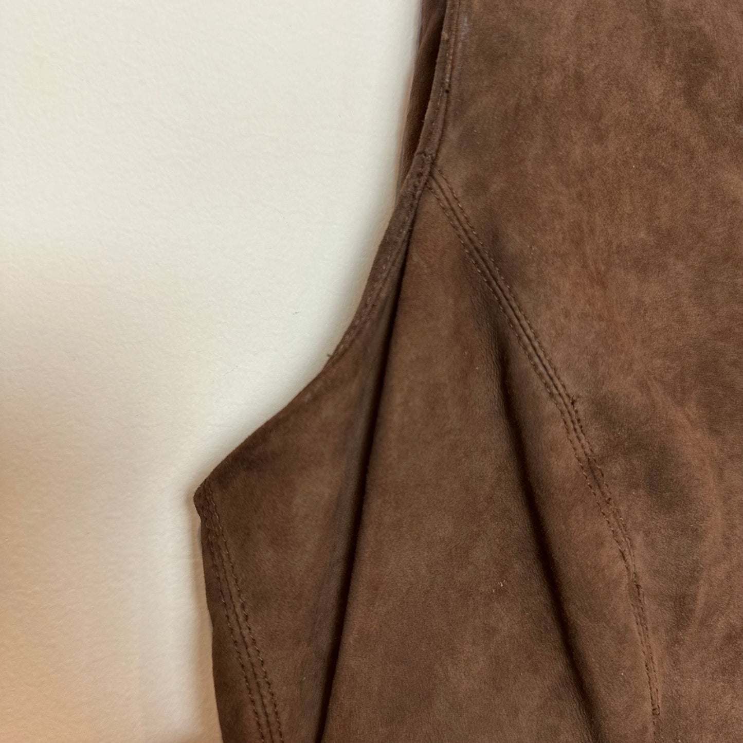 Ralph Lauren Collection Purple Label Lambsuede leather Dress Brown Made in the USA