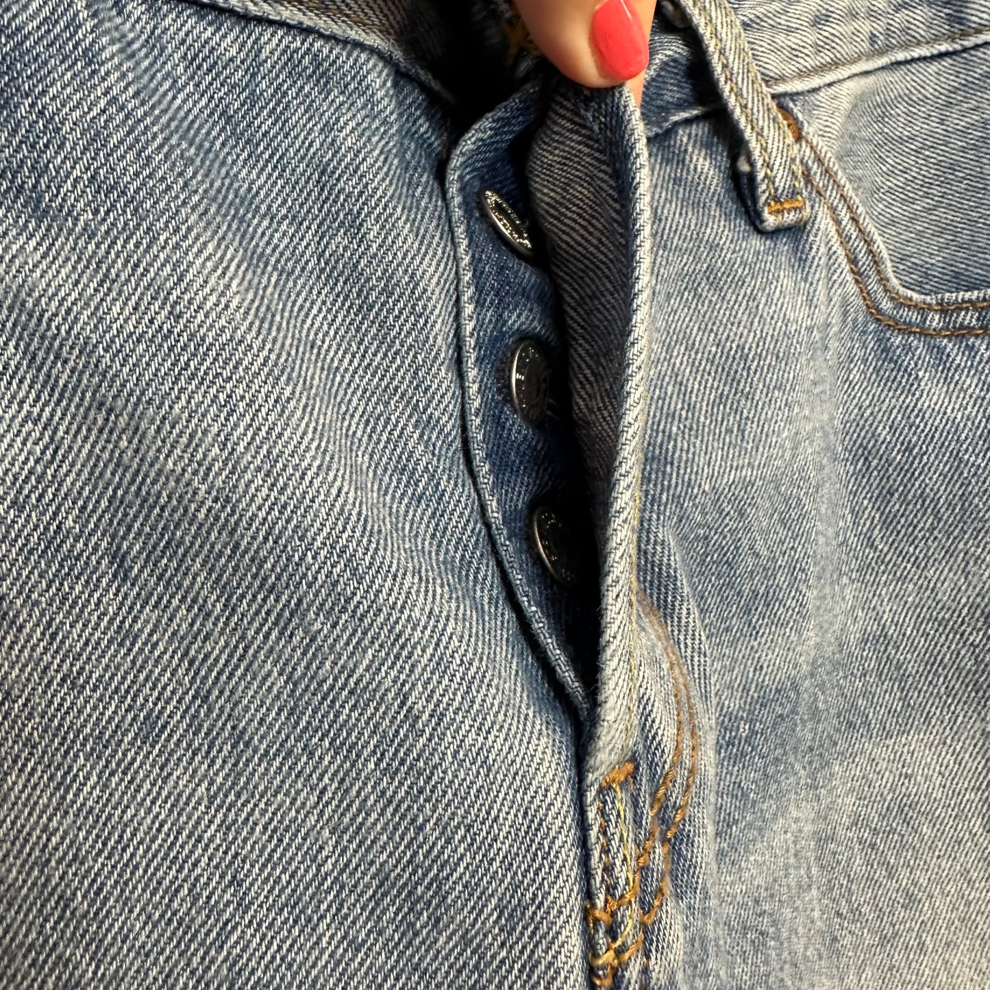 Levi's 501 CT Jeans Denim Boyfriend Taper Distressed 27