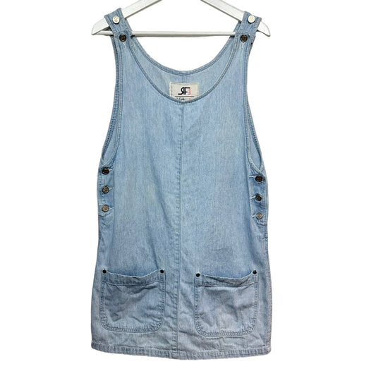 Vintage 90s Rafaella Denim Jumper Dress Jean Light Wash Small