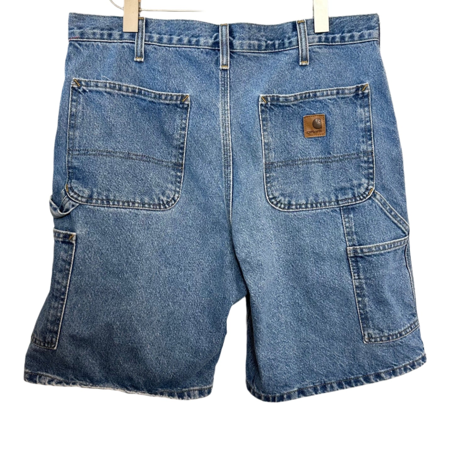Carhartt Denim Shorts Carpenter Work Utility Cotton Blue Jorts 34