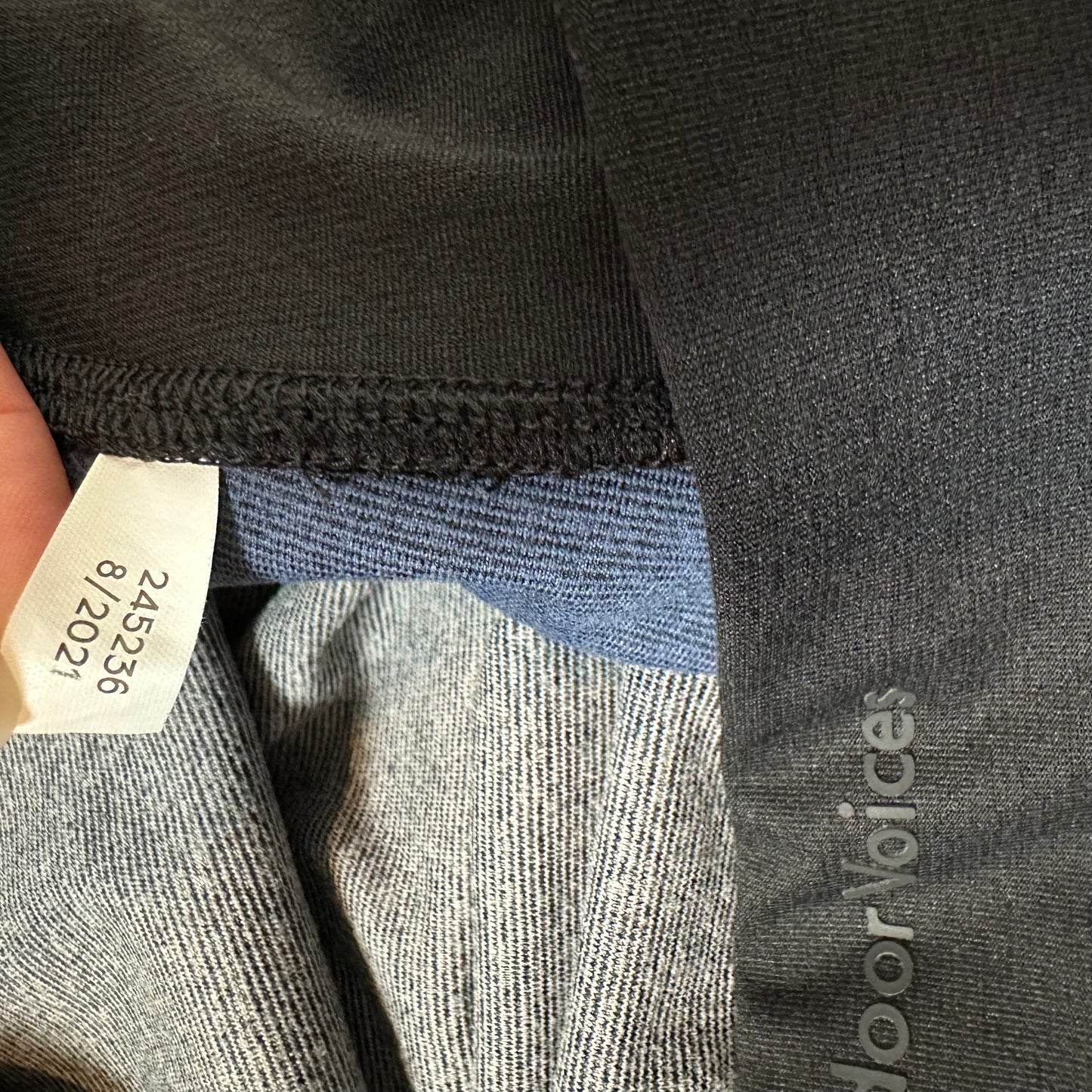 Outdoor Voices Warmup 5" Short Color Block Blue, Black, Gray Bike Shorts Small