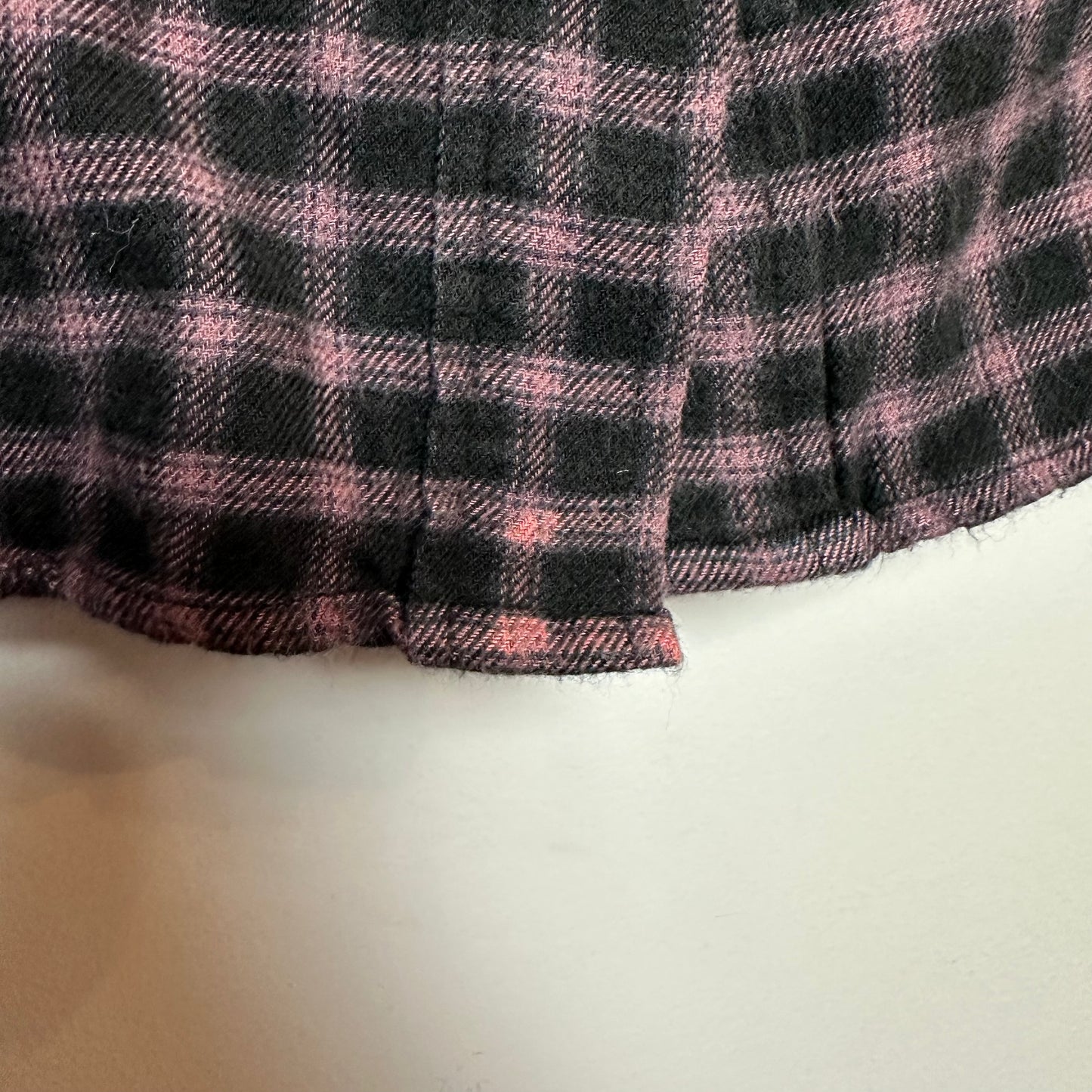 Rag & Bone Iris Plaid Flannel Shirt Black Pink Collared Button Up XS