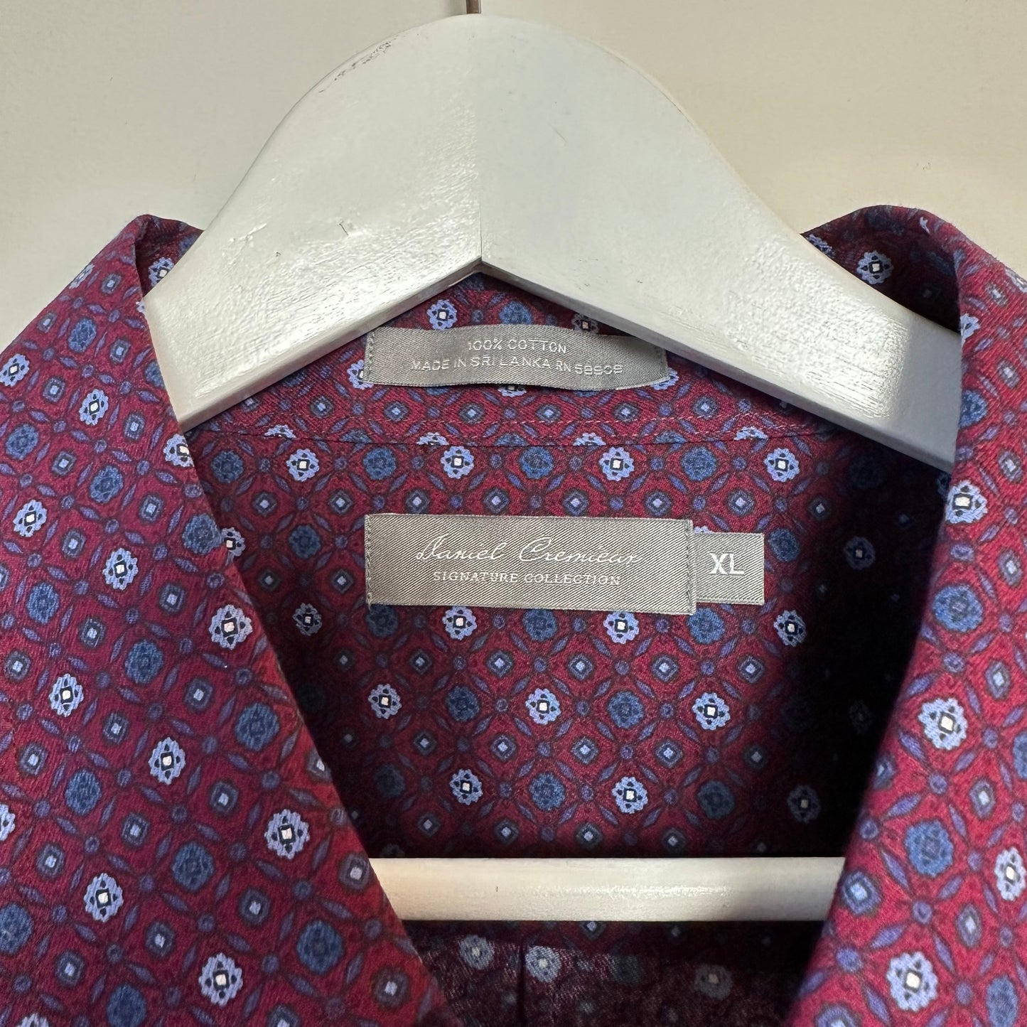 Daniel Cremieux Long Sleeve Button Down Collared Dress Shirt Retro Patterned Purple XL