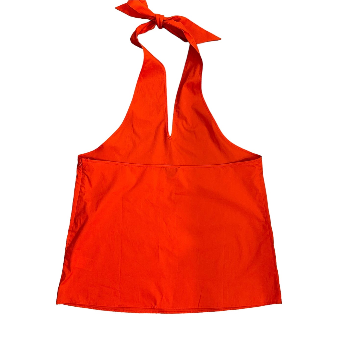 J. Crew Cotton Halter Top Orange Cotton Large