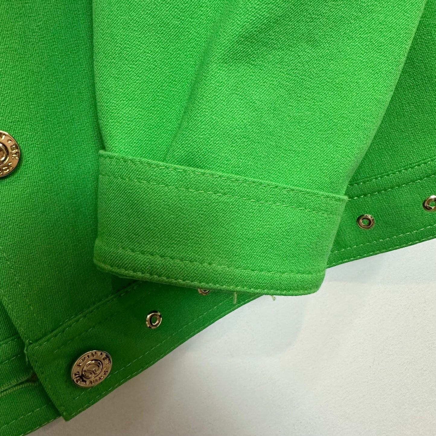 St. John Sport by Marie Gray Green Jacket Made in the USA Small Petite