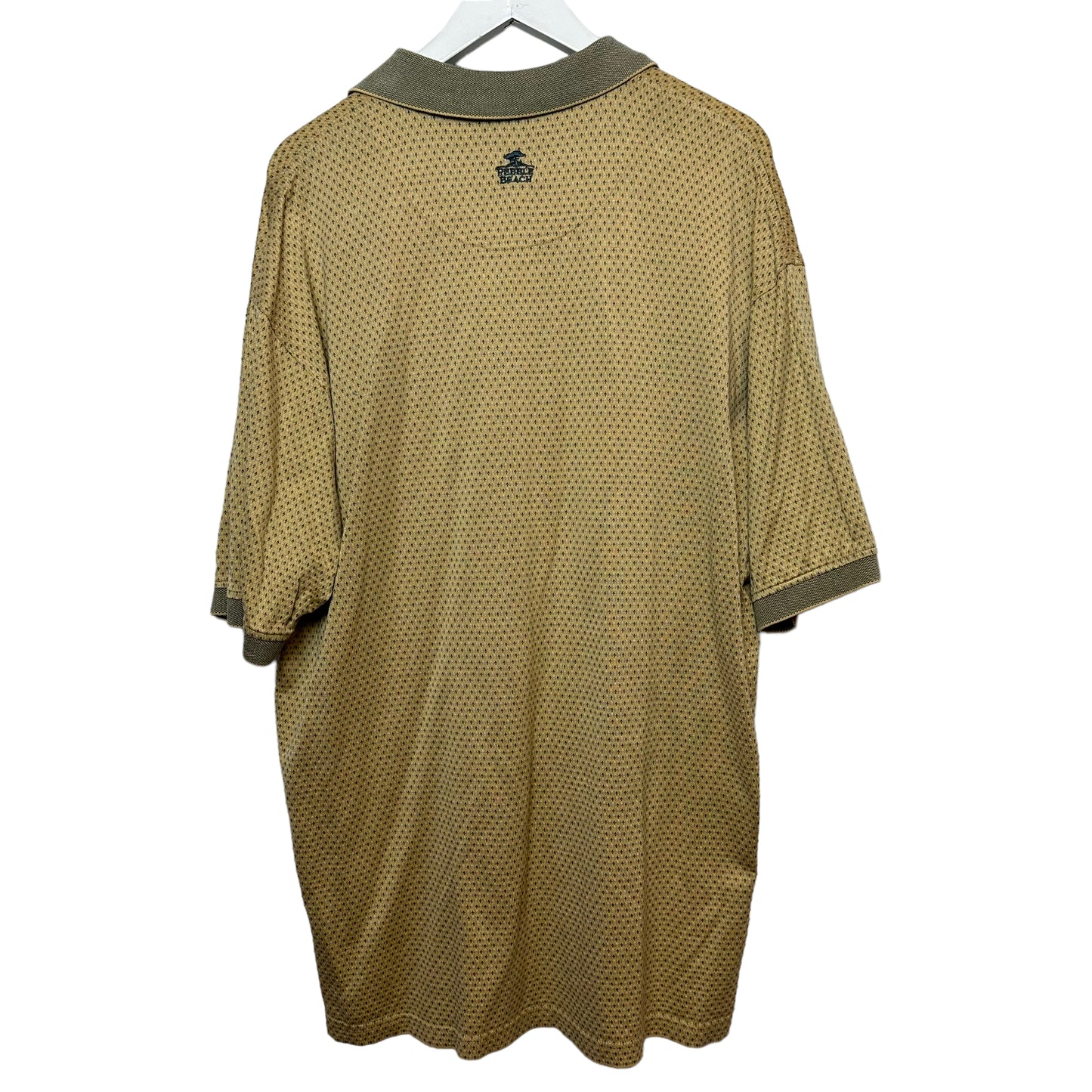 Retro Pebble Beach Polo 60s Two-Ply Cotton Yellow Geometric Large