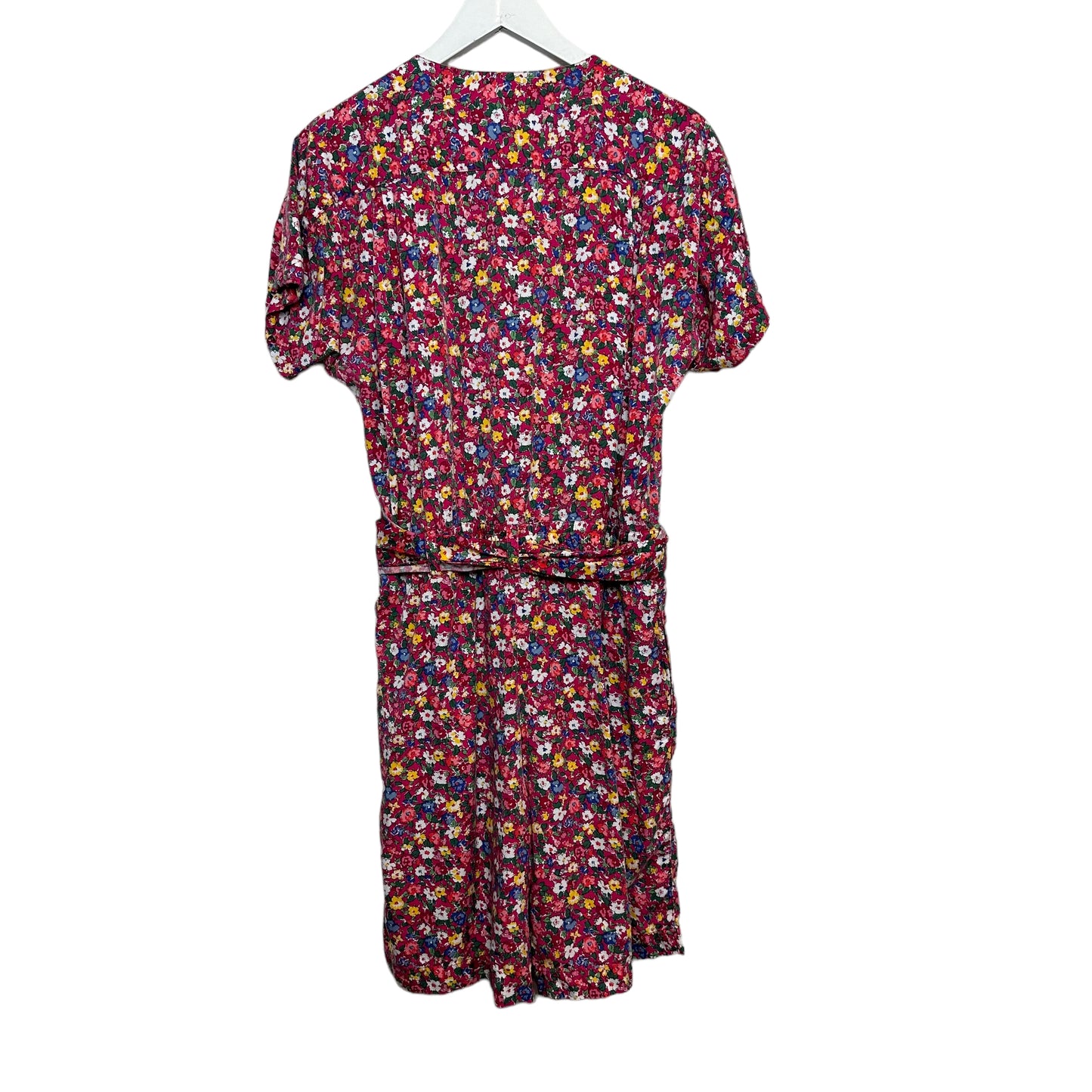 Vintage 90s Liz Sport Floral Romper Pink Rayon Medium
