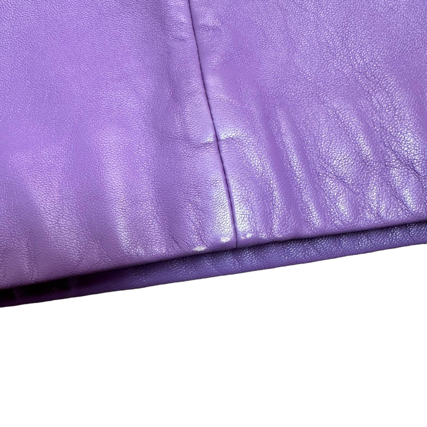 Vintage Y2K Pelle Studio Wilsons Purple Lilac Lavender Leather Skirt 10