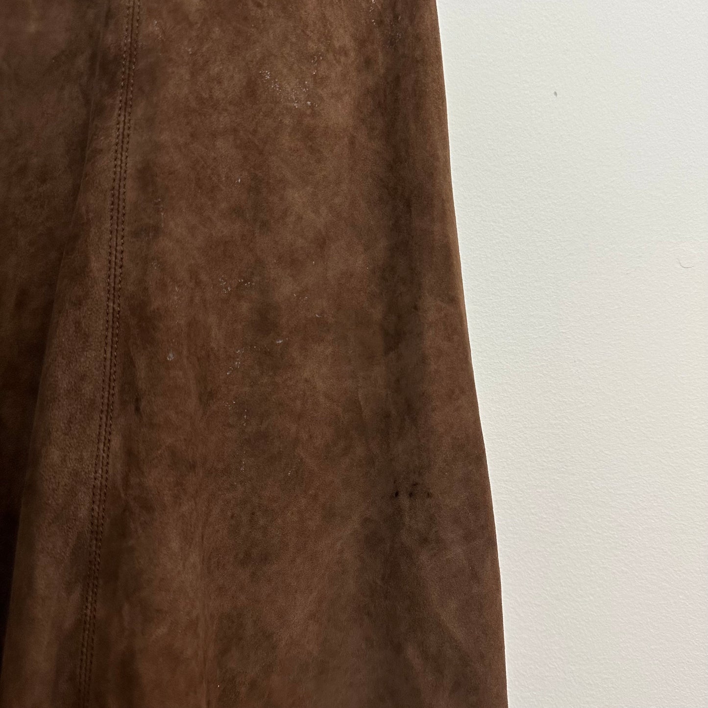Ralph Lauren Collection Purple Label Lambsuede leather Dress Brown Made in the USA