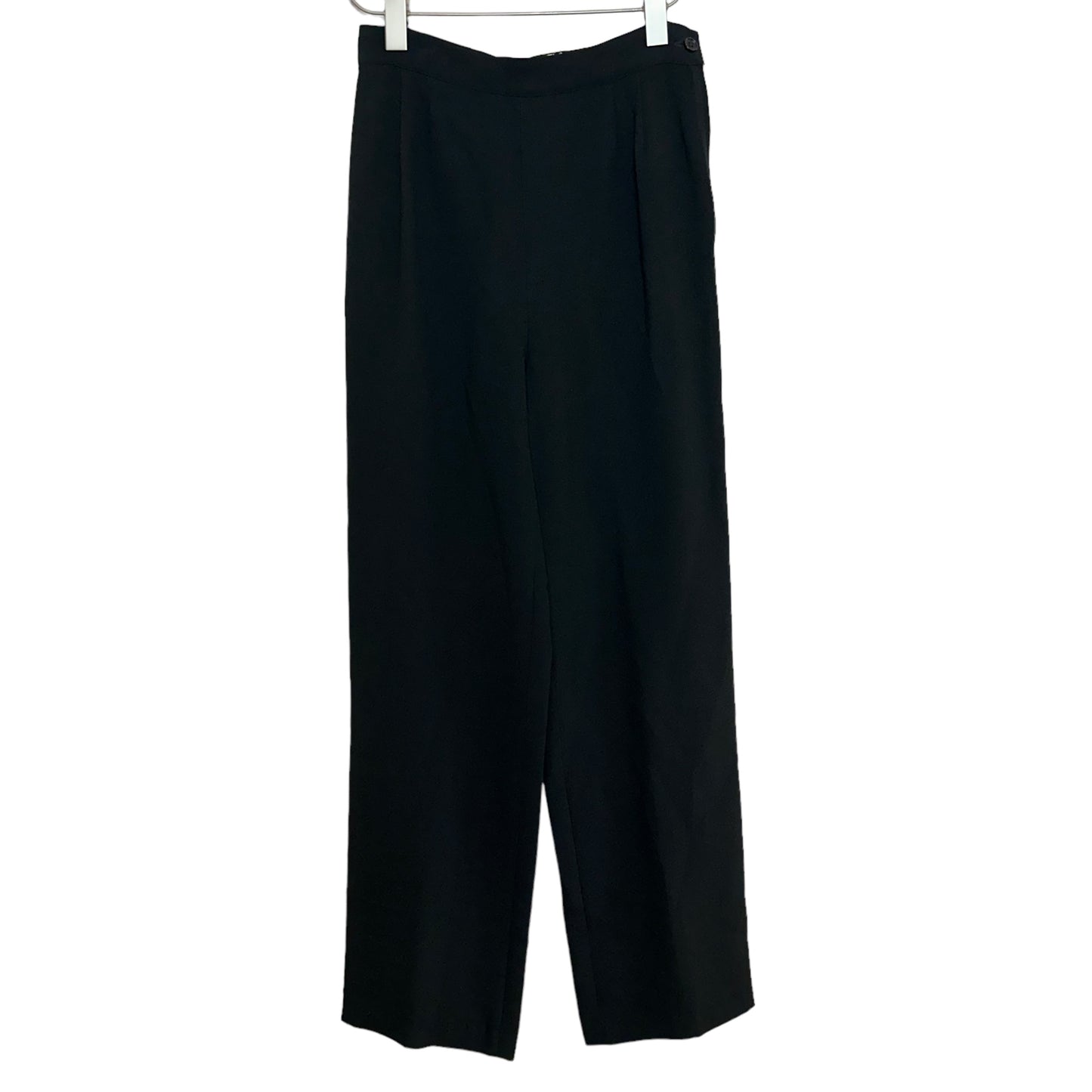Vintage 90s Valentino Miss V Black Trouser Pants Pleat Front High Rise Straight Leg 8