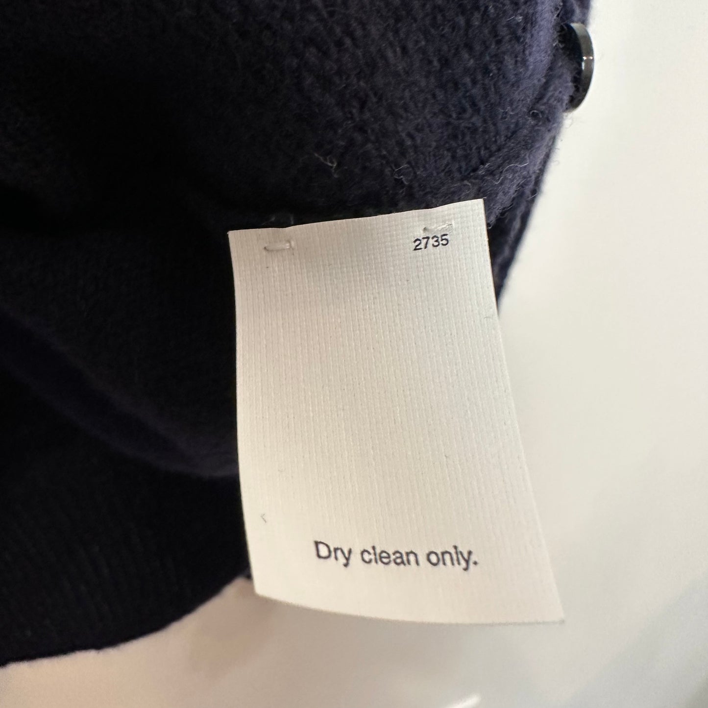 J. Crew Wool Polo Sweater Pullover Collared Navy Blue XL