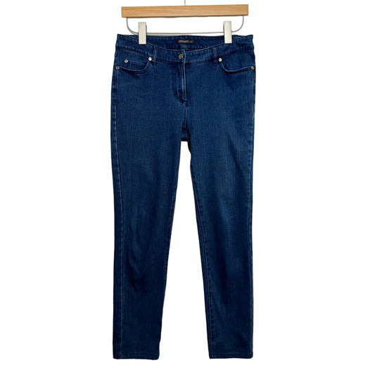 J. McLaughlin Jeans Mid Rise Skinny Stretch Dark Wash Denim 6