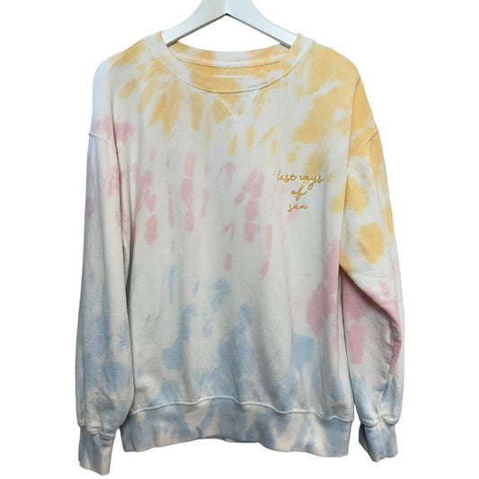 Billabong Surf Vibe Sweatshirt Tie Dye Crewneck Last Rays of Sun Terry Cloth Large