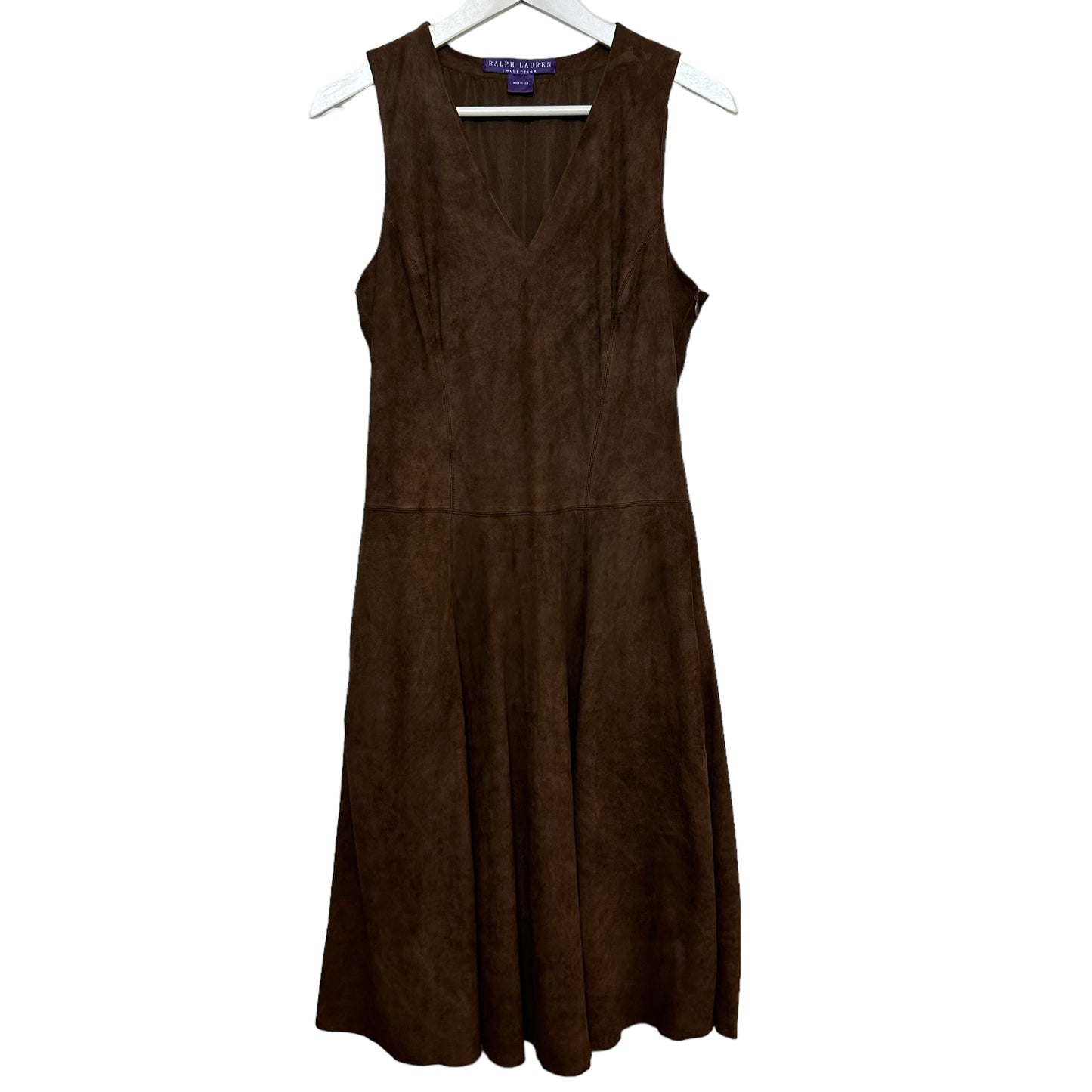Ralph Lauren Collection Purple Label Lambsuede leather Dress Brown Made in the USA