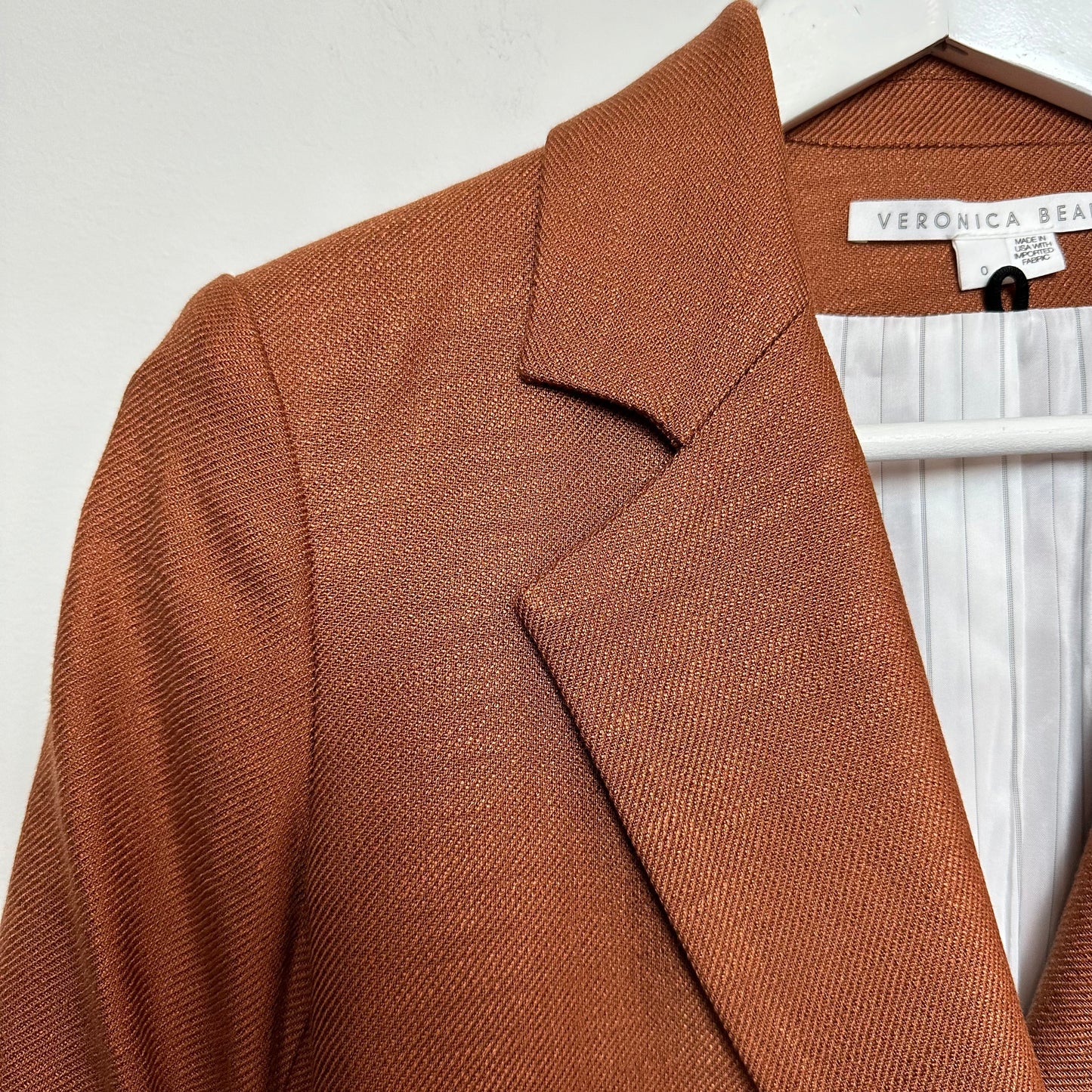 Veronica Beard Rupert Dickey Jacket Blazer Double Breasted Golden Brown 0