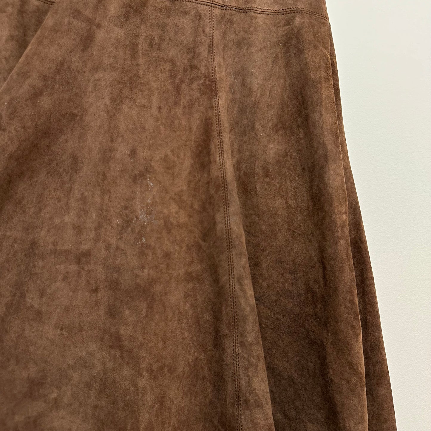 Ralph Lauren Collection Purple Label Lambsuede leather Dress Brown Made in the USA