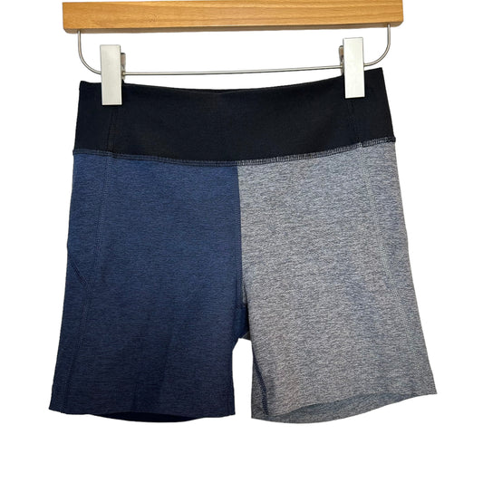 Outdoor Voices Warmup 5" Short Color Block Blue, Black, Gray Bike Shorts Small