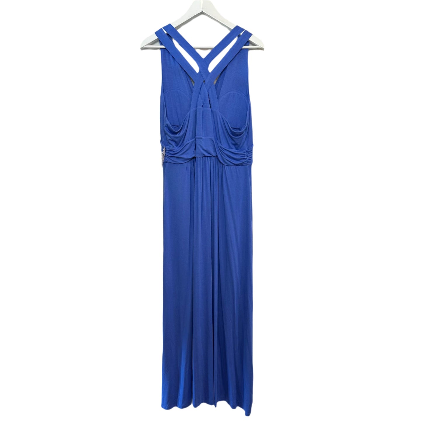 NWT Soma Soft Jersey Cross Back Maxi Bra Dress Blue Sleeveless Lounge Large
