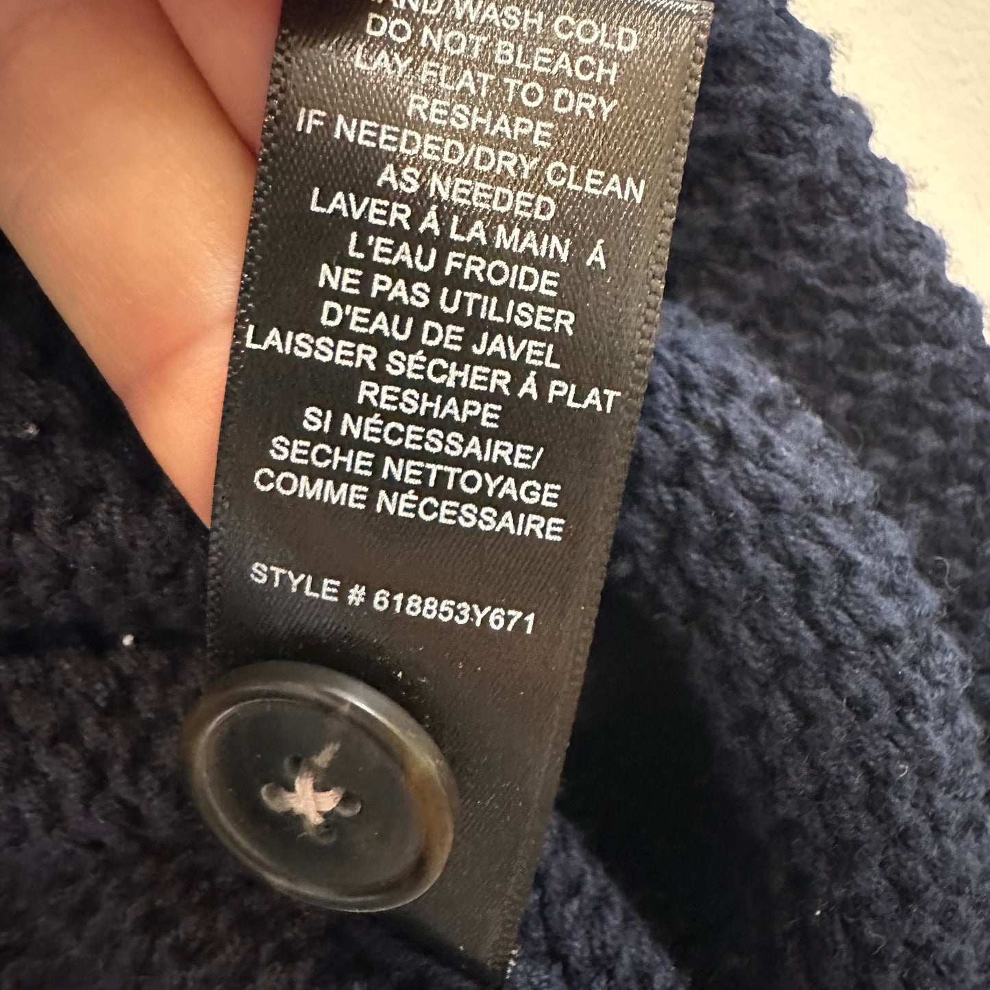 La Vie Rebecca Taylor Merino Peplum Sweater Pullover Navy Blue XS