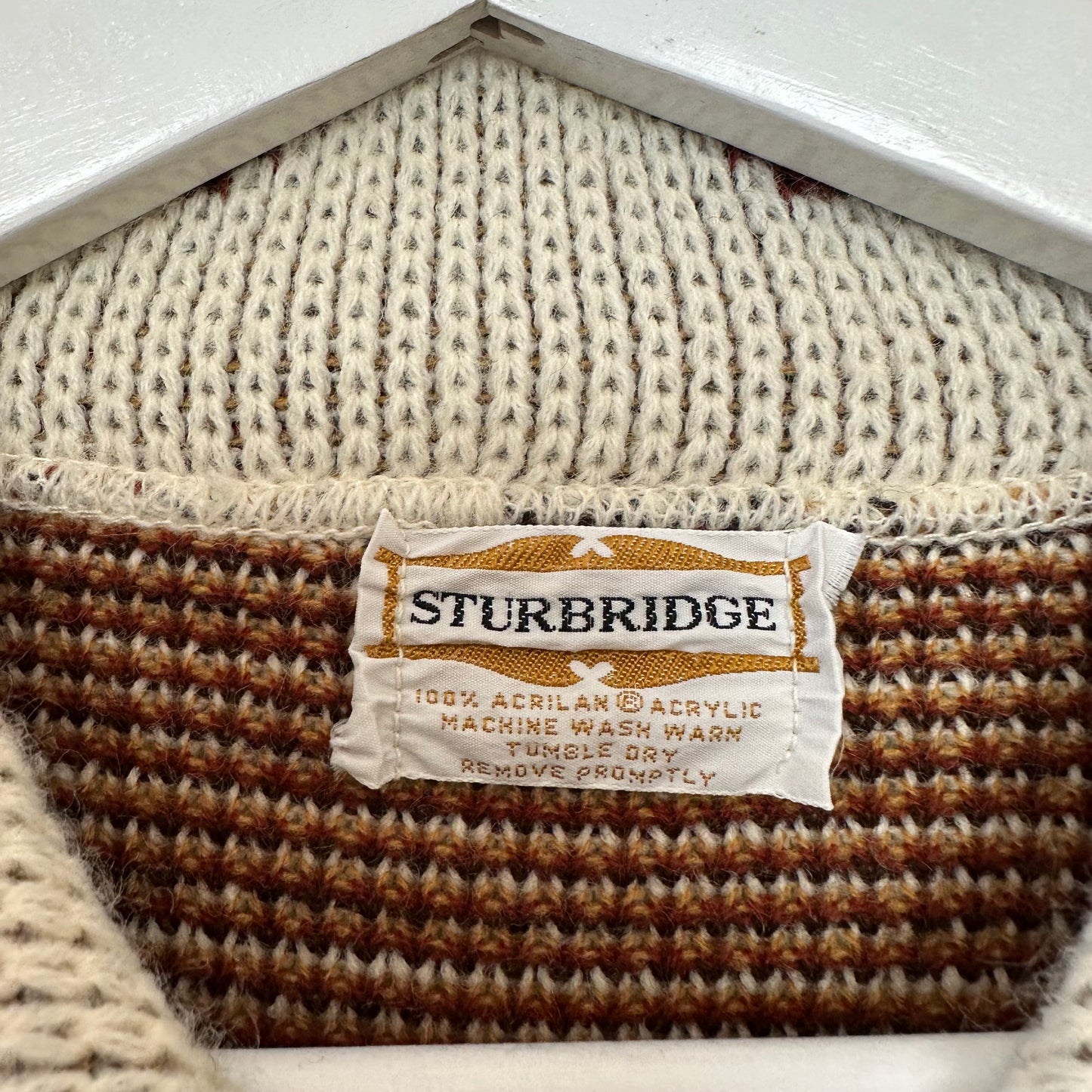 Vintage 70s Sturbridge Knit Poncho Cape Button Down Collared Coatigan Cardigan