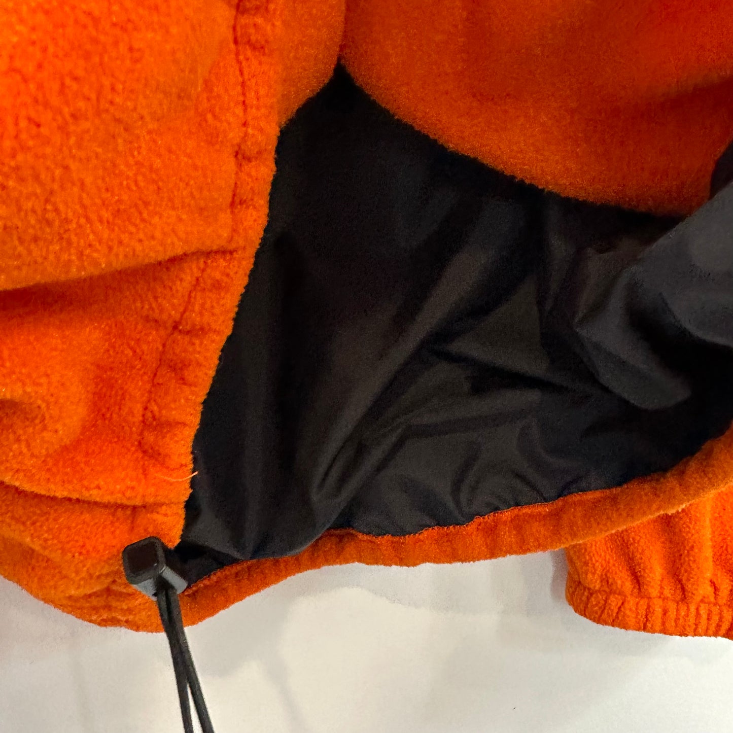 Vintage 90s J. Crew Fleece Pullover Pumpkin Orange Made in the USA XL