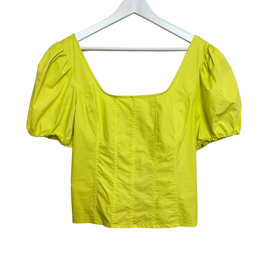 J. Crew Puff Sleeve Squareneck Top in Cotton Poplin 14