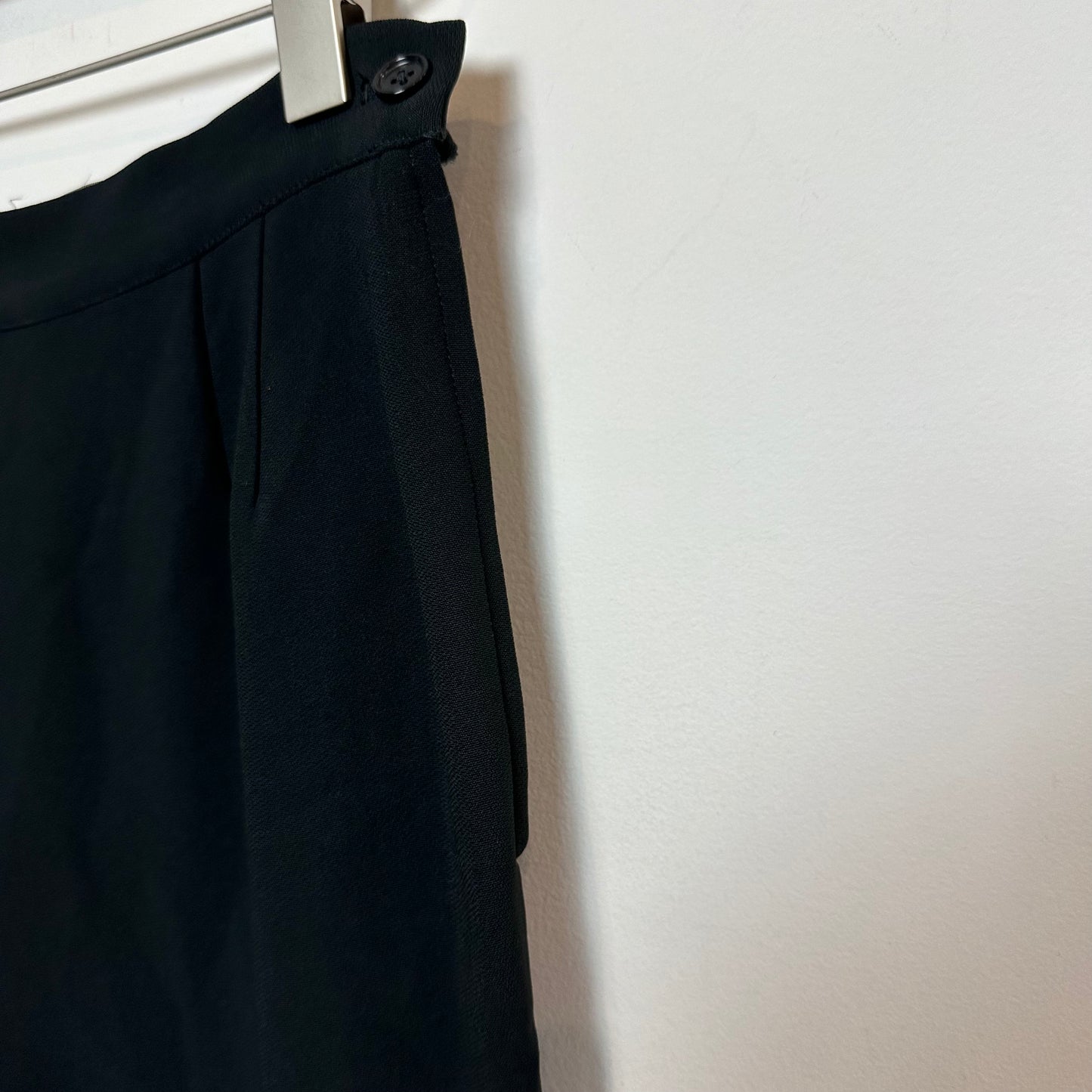 Vintage 90s Valentino Miss V Black Trouser Pants Pleat Front High Rise Straight Leg 8