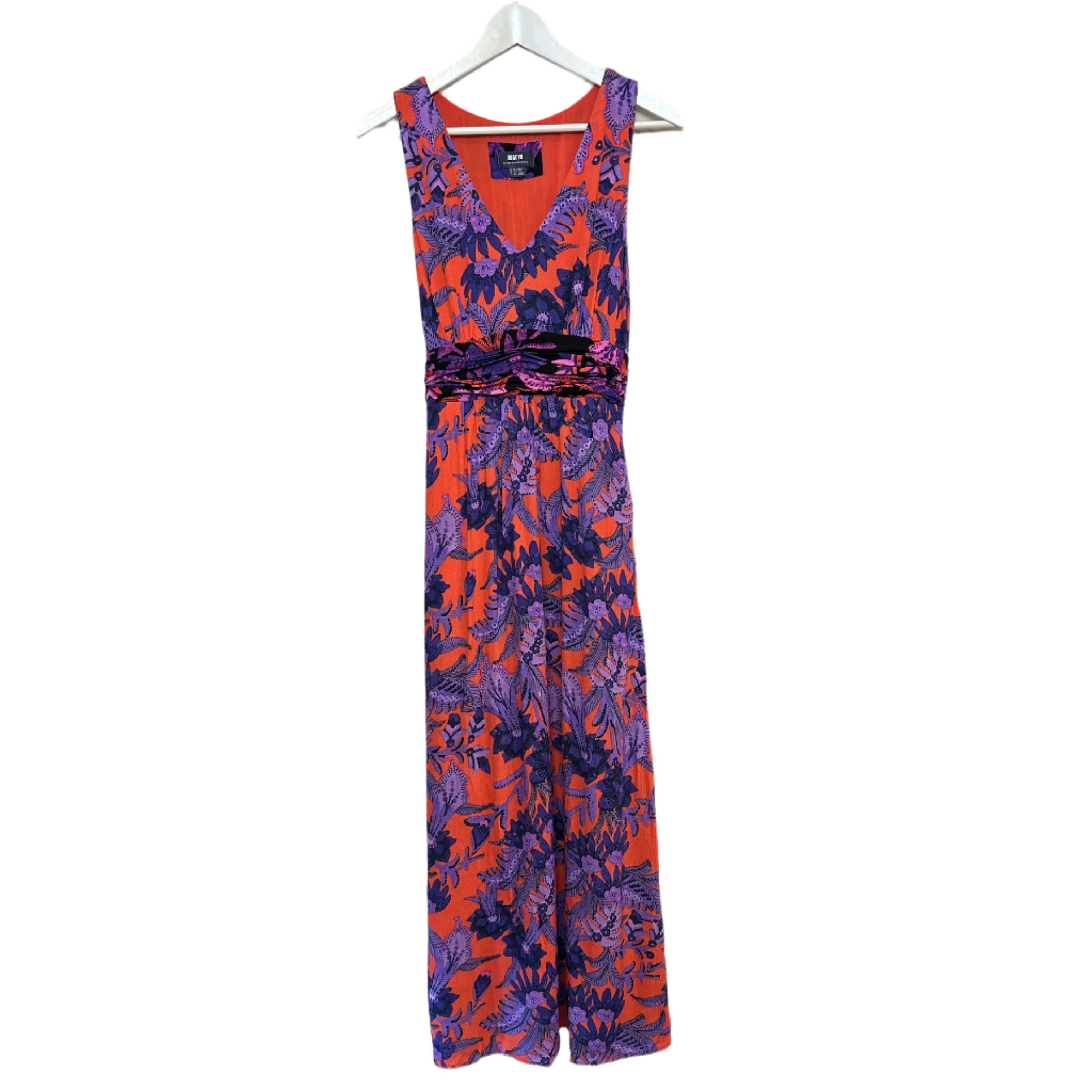 anthropologie orange and purple dress Floral Dress Maeve Purple Dress Anthropologie Maeve Macie Maxi Dress Floral  Sleeveless Purple