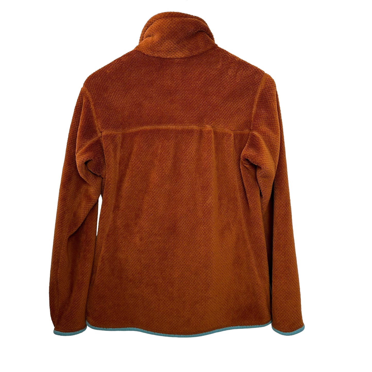 Patagonia Re-Tool Snap T Fleece Rust Brown Teal Blue Half Snap Pullover Medium
