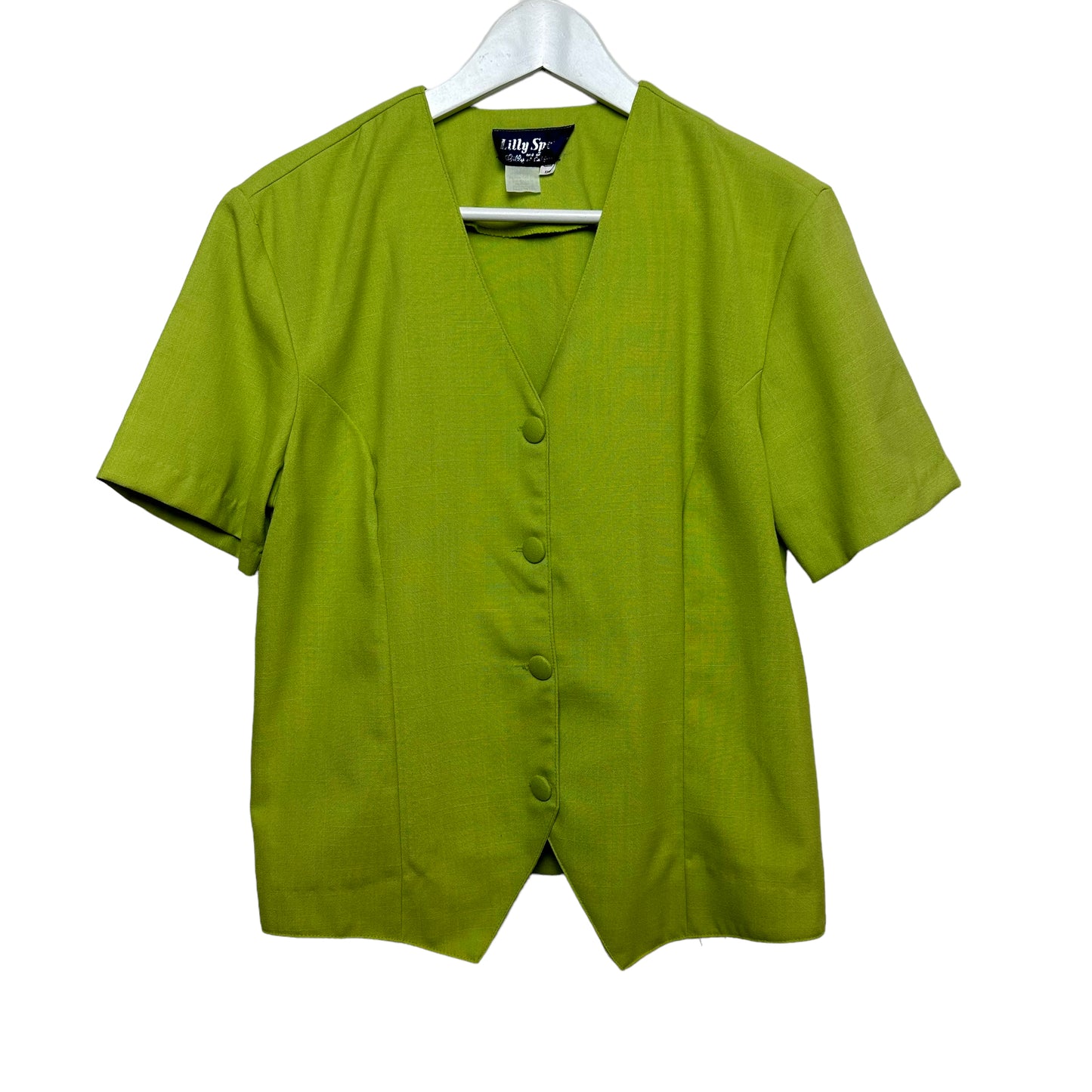 Vintage Lilly Sports Lime Green Skirt Set Skort and Matching Top Medium Petite