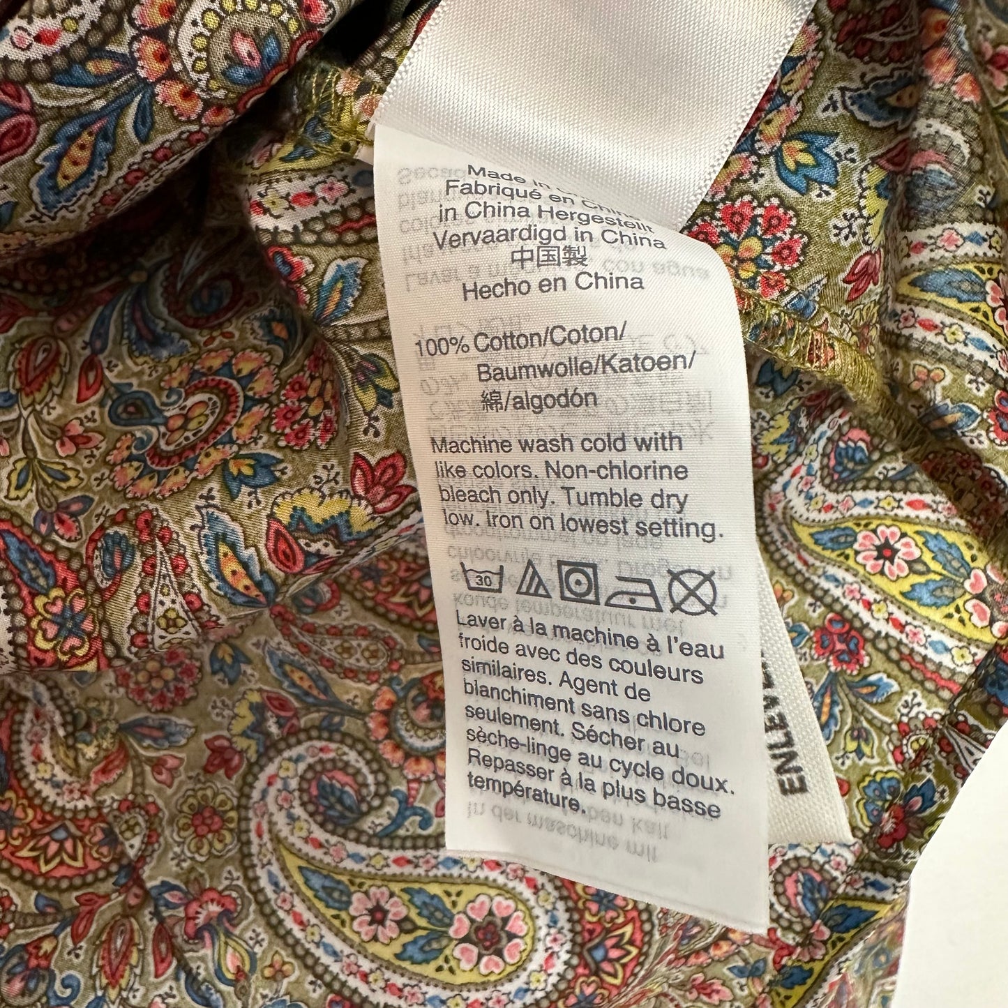J.Crew Liberty Lee Manor Paisley Slim Perfect Shirt Long Sleeve Button Down Collared 4
