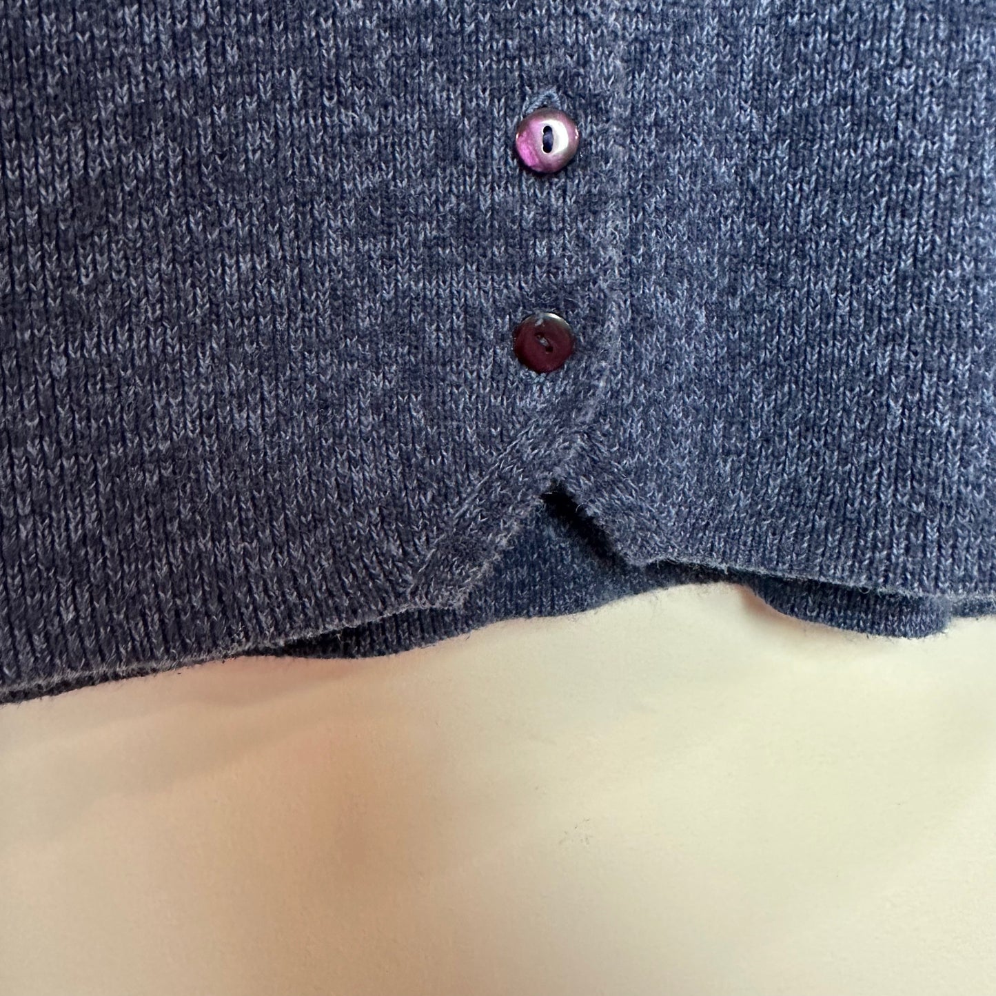 Vintage Designers Originals Collard Cardigan Sweater Top Cropped Navy Blue XL