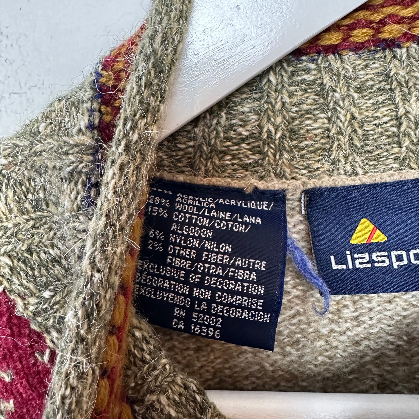 Vintage 90s Lizsport Liz Claiborne Sweater Rollneck Neutral Earth Tones Small