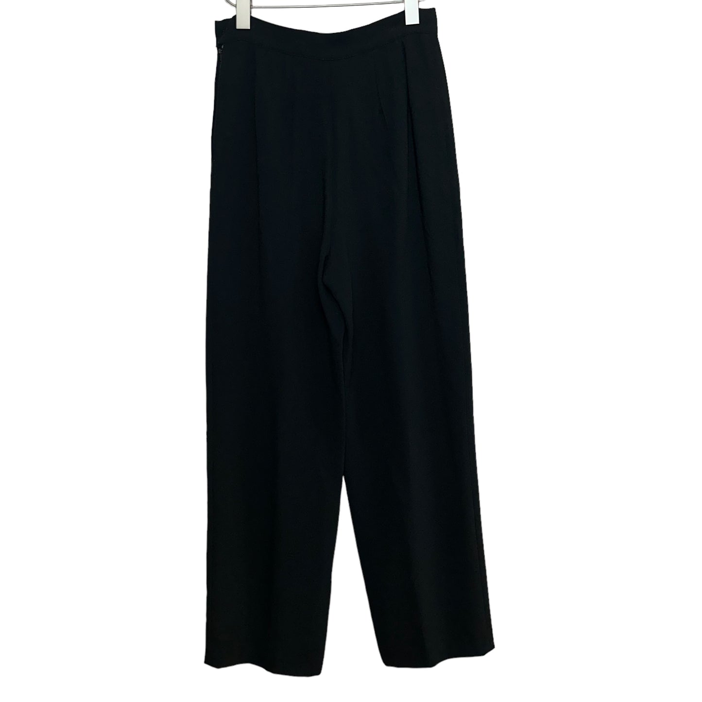 Vintage 90s Valentino Miss V Black Trouser Pants Pleat Front High Rise Straight Leg 8
