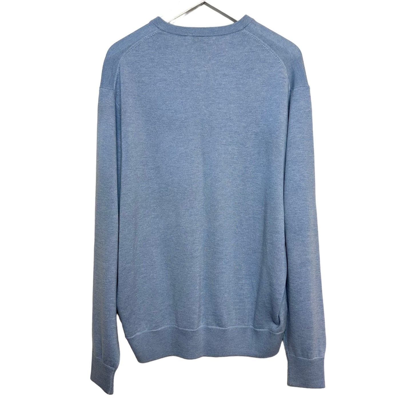 Peter Millar 100% Cashmere Sweater Blue Pullover V Neck Knit XL