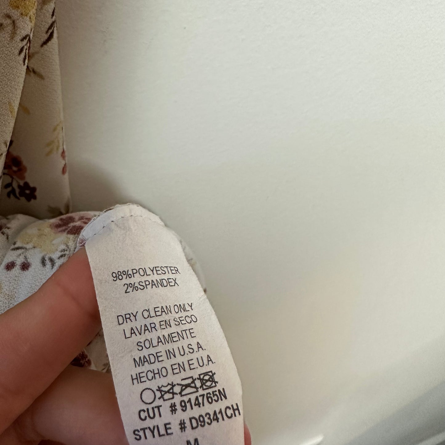 Vintage 90s Y2K Charlotte Russe Floral Midi Dress Made in the USA Medium