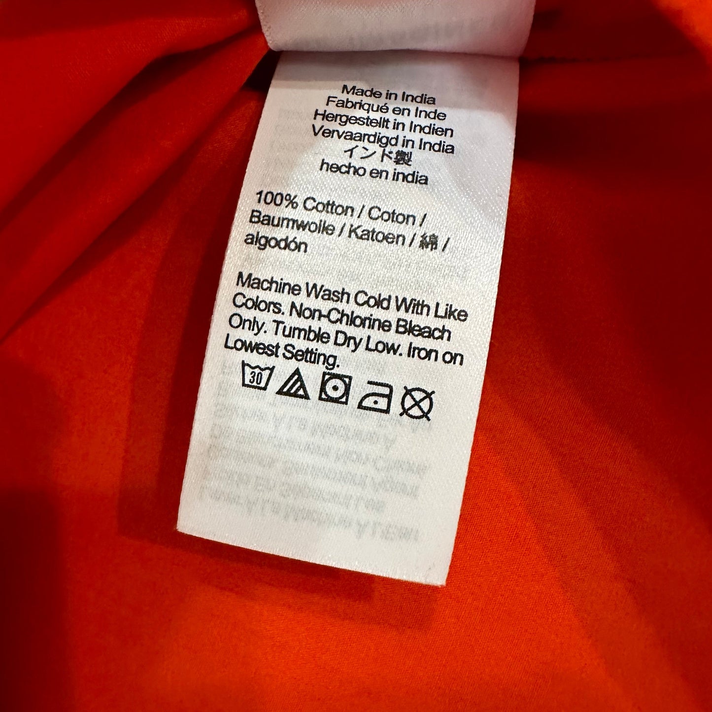 J. Crew Cotton Halter Top Orange Cotton Large